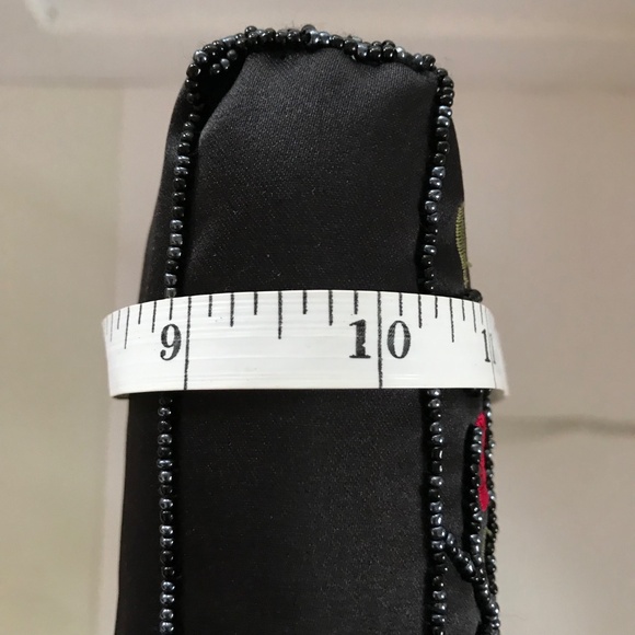 HILLARD & HANSON Black Beaded Mini Bag Floral - Picture 13 of 14